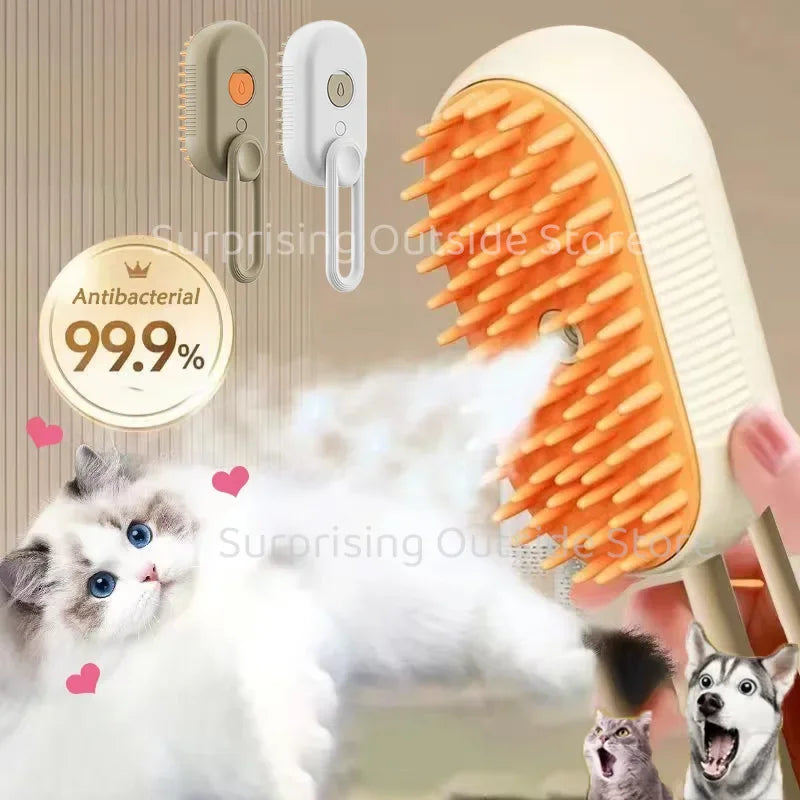 Pet Steam Grooming Brush